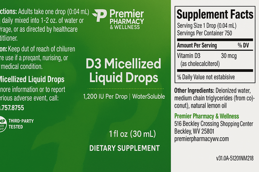 D3+K2 Micellized Liquid Drops